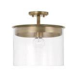 Mason 1 Light 13.25 Inch Wide Semi Flush Mount by HomePlace - 246812