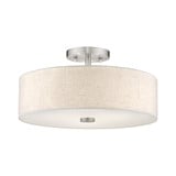 Meridian Three Light 15 Inch Wide Semi Flush Mount by Livex - 52135
