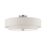 Meridian 5 Light 22 Inch Wide Semi Flush Mount by Livex - 52139