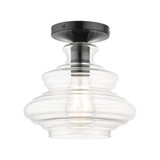 Everett 1 Light 9 Inch Wide Semi Flush Mount by Livex - 52830