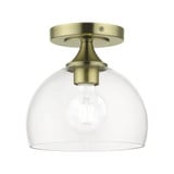 Glendon 1 Light 8.25 Inch Wide Semi Flush Mount by Livex - 53640