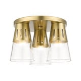Bennington 3 Light 13 Inch Wide Flush Mount by Livex - 56454