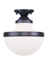 Oldwick 1 Light 8 Inch Wide Flush Mount by Livex - 5721