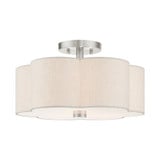 Solstice 3 Light 15 Inch Wide Semi Flush Mount by Livex - 58063