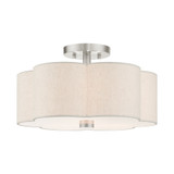 Solstice 3 Light 15 Inch Wide Semi Flush Mount by Livex - 58063