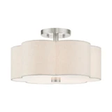 Solstice 3 Light 15 Inch Wide Semi Flush Mount by Livex - 58063
