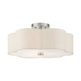 Solstice 3 Light 18 Inch Wide Semi Flush Mount by Livex - 58064
