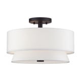 Fontana 3 Light 15 Inch Wide Semi Flush Mount by Livex - 60026