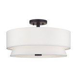 Fontana 4 Light 18 Inch Wide Semi Flush Mount by Livex - 60027