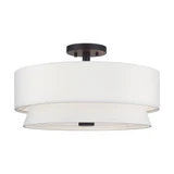 Fontana 4 Light 18 Inch Wide Semi Flush Mount by Livex - 60027