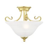 Coronado 2 Light 15.5 Inch Wide Semi Flush Mount by Livex - 6121