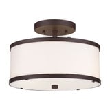 Park Ridge 2 Light 11 Inch Wide New Traditional Semi Flush Mount by Livex - 62626