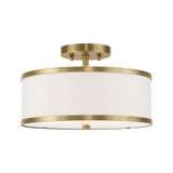 Park Ridge 2 Light 13 Inch Wide New Traditional Semi Flush Mount by Livex - 62627