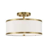 Park Ridge 2 Light 13 Inch Wide New Traditional Semi Flush Mount by Livex - 62627