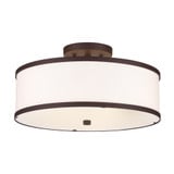 Park Ridge 3 Light 15 Inch Wide New Traditional Semi Flush Mount by Livex - 62628