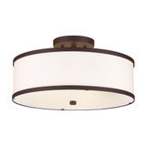 Park Ridge 3 Light 15 Inch Wide New Traditional Semi Flush Mount by Livex - 62628