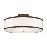 Park Ridge 3 Light 18 Inch Wide New Traditional Semi Flush Mount by Livex - 62629