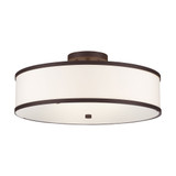 Park Ridge 3 Light 18 Inch Wide New Traditional Semi Flush Mount by Livex - 62629