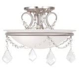 Chesterfield/Pennington 2 Light 12 Inch Wide Semi Flush Mount by Livex - 6523
