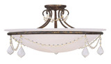 Chesterfield/Pennington 3 Light 16 Inch Wide Semi Flush Mount by Livex - 6524