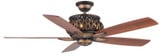 Estela 5 Blade Ceiling Fan with Light Ki 52 Inches Wide by Wind River Fans - WR1431