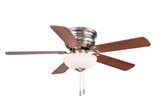 Frisco 5 Blade Hugger Ceiling Fan with Light Kit 44 Inch W by Wind River - WR1453