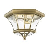 Monterey/Georgetown 3 Light 12.5 Inch Wide Outdoor Flush Mount by Livex - 7053