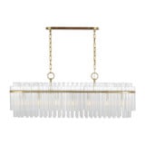 Beckett 7 Light Art Deco Linear Chandelier by Visual Comfort Studio - CC1307