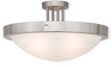 New Brighton 4 Light 20.5 Inch Wide Semi Flush Mount by Livex - 73957