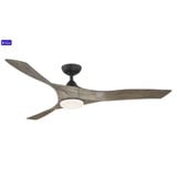 Willow 3 Blade Smart Ceiling Fan with Light 60 Inch Wide by Wind River Fans - WR1801