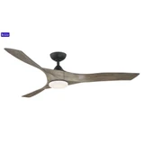 Willow 3 Blade Smart Ceiling Fan with Light 60 Inch Wide by Wind River Fans - WR1801