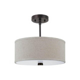 Dayna 2 Light 14 Inch Wide Semi Flush Mount by Visual Comfort Studio - 77262