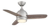 The Mini 3 Blade Ceiling Fan with Light Kit 36 Inch Wide by Wind River Fans - WR2008