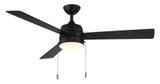 Nolan 3 Blade Ceiling Fan with Light Kit 52 Inches Wide by Wind River Fans - WR2014
