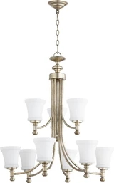 Rossington 9 Light 2 Tier Chandelier 31 inch wide by 23 inch high by Quorum - 6122-9-SO
