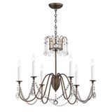 Plumette 6 Light Large Chandelier by Maxim 12CRY - 12166CRY