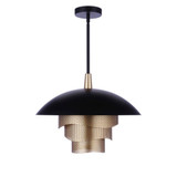 18W 1 LED Sculptural Statement Large Dome Pendant by Craftmade - P1010-LED