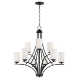 Deven 9 Light Large 2 Tier Chandelier by Maxim 20036SWSBR - 20036