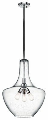 Everly 3 Light Large Pendant 27.25 Inch Tall by Kichler - 42198