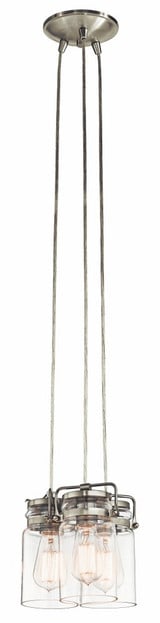Brinley 3 Light Small Pendant by Kichler - 42869