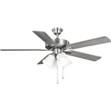 AirPro Builder 5 Blade Ceiling Fan with Light Kit 18.7x52 Inch by Progress - P250081