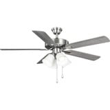 AirPro Builder 5 Blade Ceiling Fan with Light Kit 18.7x52 Inch by Progress - P250081