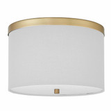 Frederica 2 Light 12 Inch Wide White Shade Flush Mount by Dainolite - FRD-122FH-WH