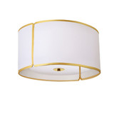 Notched Drum 3 Light 15 Inch Wide Flush Mount by Dainolite - NDR-153FH