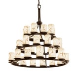 Lumenaria Dakota 36 Light Oversized 3 Tier Chandelier by Justice Design - FAL-8712-10