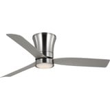 Brant 3 Blade Flush Mount Ceiling Fan with Light Kit 52 Inch W by Progress - P250121
