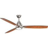 Gaze Wide Ceiling Fan 1 Light Handheld Remote 60 Inches wide by Progress - P2554