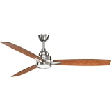 Gaze Wide Ceiling Fan 1 Light Handheld Remote 60 Inches wide by Progress - P2554