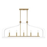 Sheffield 5 Light Small Linear Chandelier by Savoy House - 1-7804-5