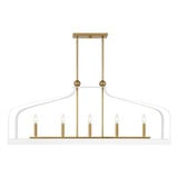 Sheffield 5 Light Small Linear Chandelier by Savoy House - 1-7804-5